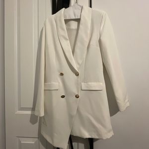 White blazer cocktail dress